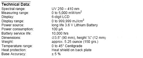 UV-int150 Standard UVエネルギーメーター